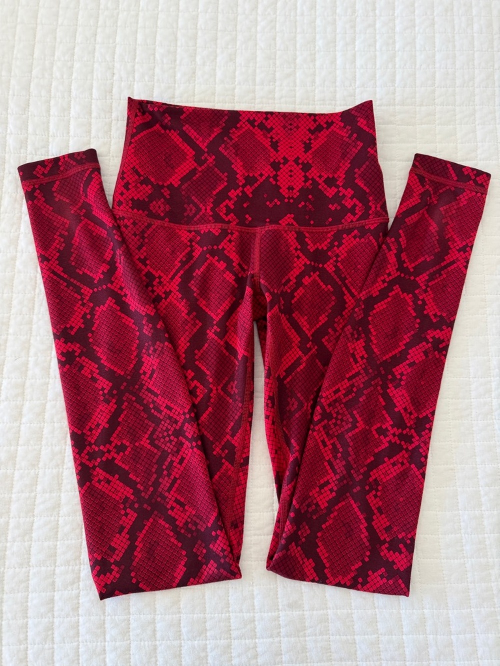 lululemon athletica RARE Red Snake Print High-Rise Leggings